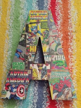 Letter 'A' Wall Decoration Marvel Themed